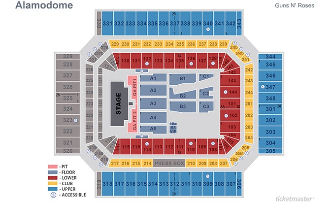 Seating Charts  Alamodome